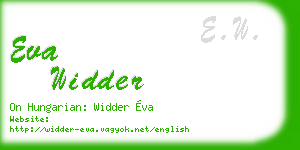 eva widder business card